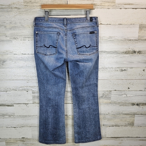 7 For All Mankind The Original Bootcut Jeans Size 31 Everyday Wear Casual Staple - Picture 4 of 16